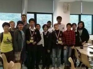 Hong Kong International School (Champions) and American International School (Runners Up) students took the top two spots in the Middle School Division in Hong Kong on 22 Feb.